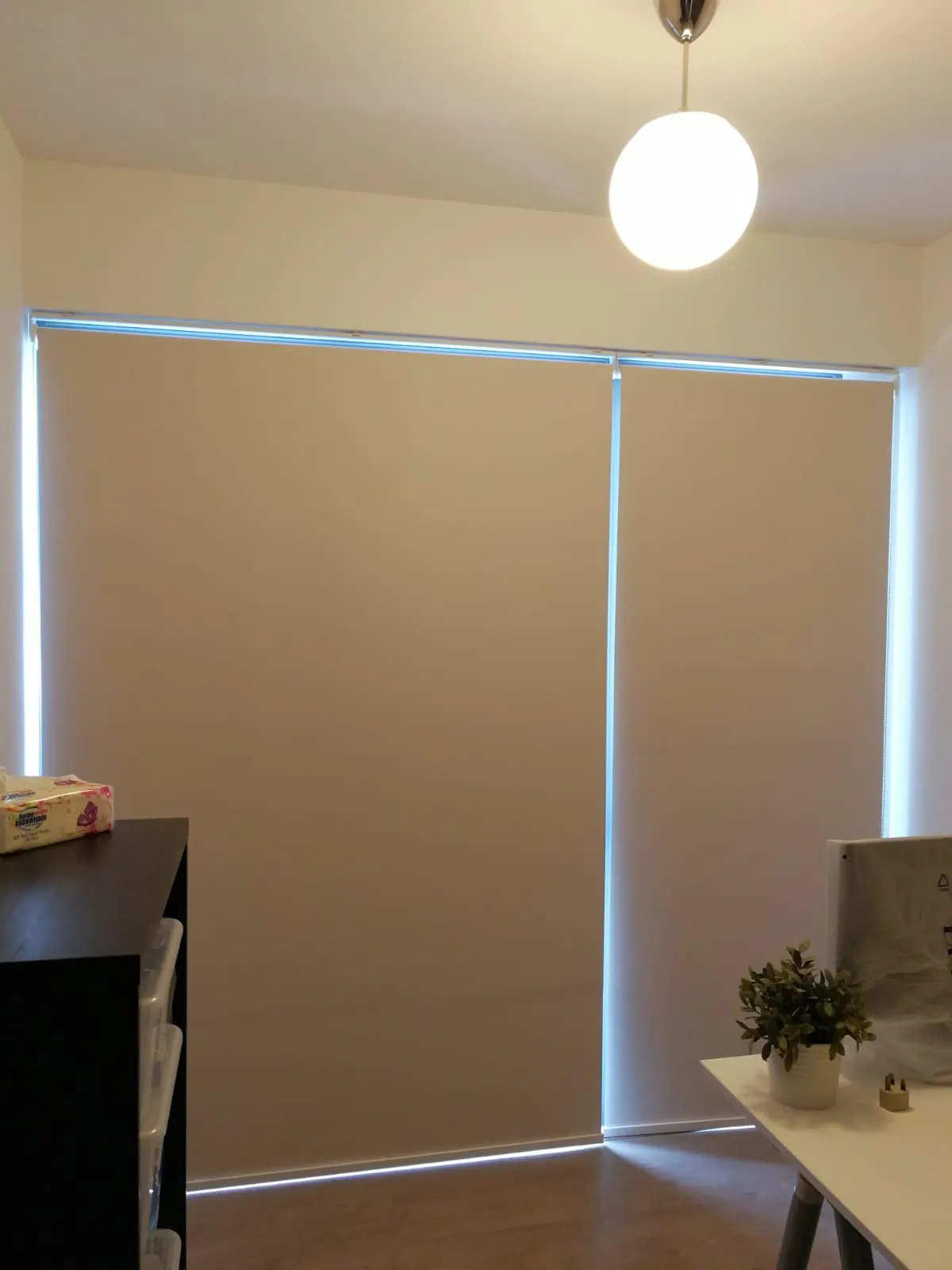 blackout roller blinds bedroom double window