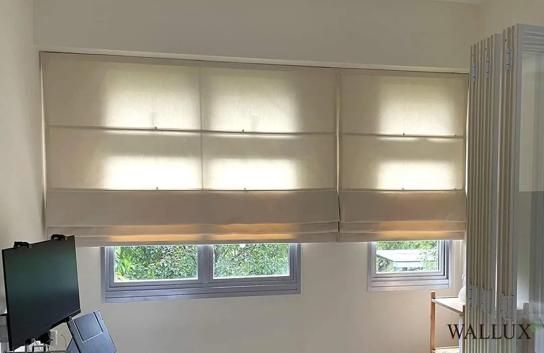 dimout roman blinds bedroom