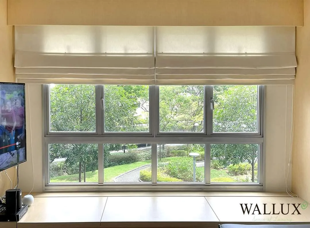 dimout roman blinds living room