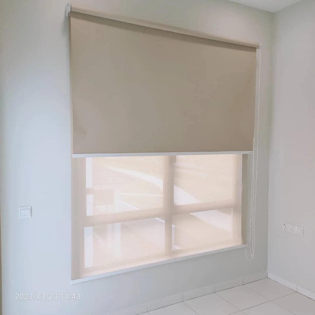 double roller blinds dual fabric 2