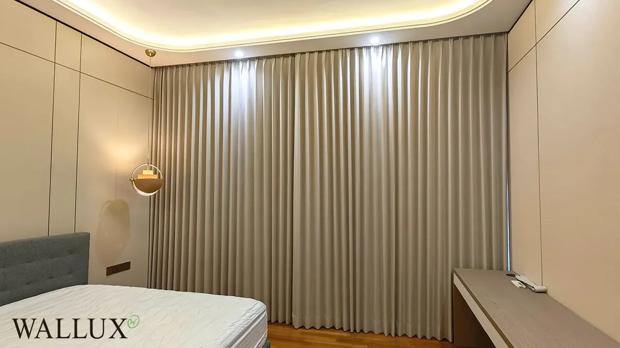 night curtains memory shaping beige bedroom 1