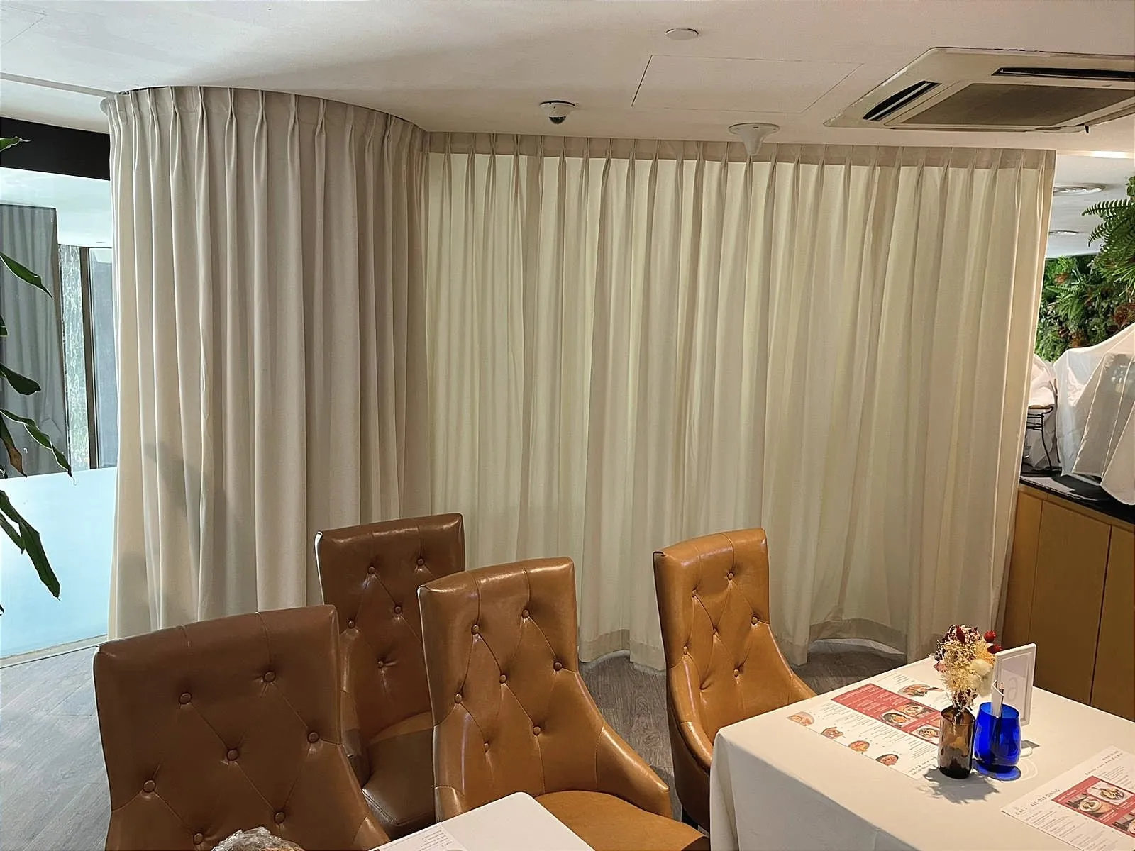 restaurant velvet partition curtain