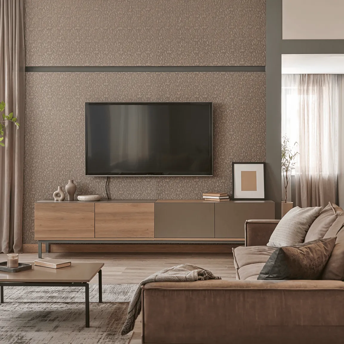 wallpaper living room